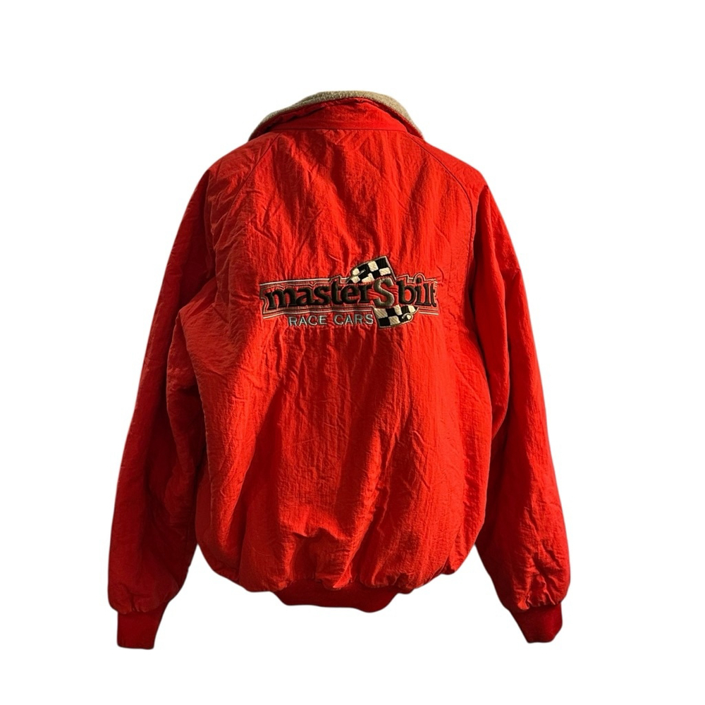 Vintage Masterbilt Race Cars Reversible Bomber Jacket | Y2K Racing Jacket